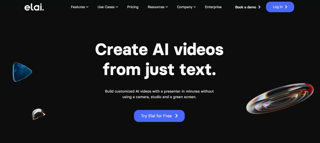Elai Génération de vidéos grâce à l'intelligence artificielle